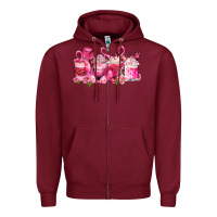 Burgundy cancer coffee cups Zipper Hoodie - LillyAllenDesigns