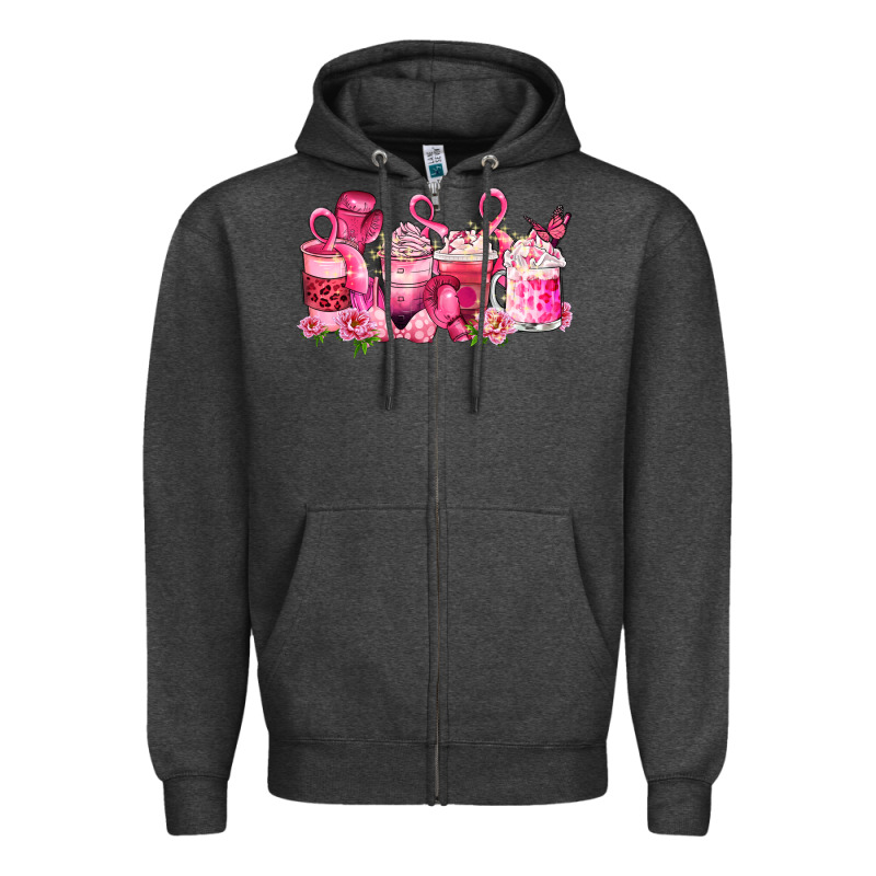 Cancer Coffee Cups Zipper Hoodie by LillyAllenDesigns | Teevron