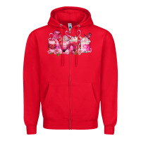 Red cancer coffee cups Zipper Hoodie - LillyAllenDesigns