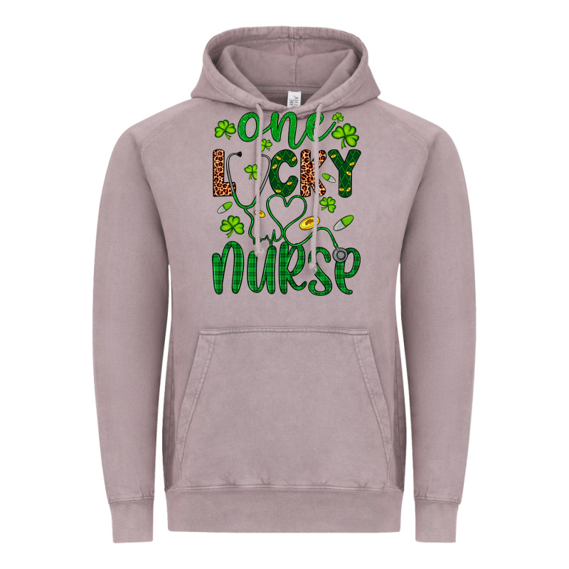 Leopard Glitter One Lucky Nurse Vintage Hoodie by Artiststas | Teevron