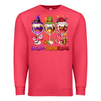 Cardinal Hallothanksmas wine glasses Premium Sweatshirt - NancyCooperArtShop