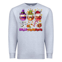 Heather Grey Hallothanksmas wine glasses Premium Sweatshirt - NancyCooperArtShop