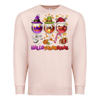 Pale Pink Hallothanksmas wine glasses Premium Sweatshirt - NancyCooperArtShop