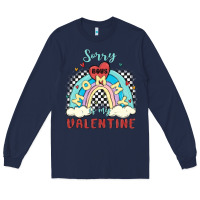 Navy sorry boys mommy is valentine Long Sleeve Tee - MaliasSmallBusiness