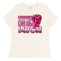 Bone I Fought For My Life and I Won Breast Cancer Ladies Tee - texasbilliewilder