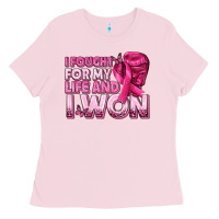 Bubblegum Pink I Fought For My Life and I Won Breast Cancer Ladies Tee - texasbilliewilder