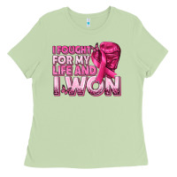Matcha I Fought For My Life and I Won Breast Cancer Ladies Tee - texasbilliewilder