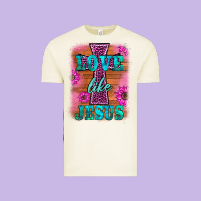 Love Like Jesus Vintage Tee Designed By Barkaloodesign