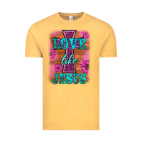 Vintage Mustard love like jesus Vintage Tee - BarkalooDesign