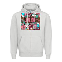 Dove Grey rn Zipper Hoodie - LillyAllenDesigns
