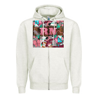 Oatmeal Heather rn Zipper Hoodie - LillyAllenDesigns