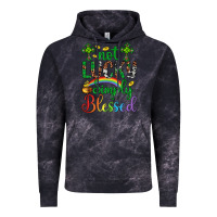 Cloud Black Western St. Patrick's Day Cross Not Lucky Simply Blessed Vintage Hoodie - Artiststas