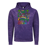 Cloud Purple Western St. Patrick's Day Cross Not Lucky Simply Blessed Vintage Hoodie - Artiststas