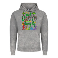 Cloud Rock Western St. Patrick's Day Cross Not Lucky Simply Blessed Vintage Hoodie - Artiststas