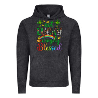 Vintage Black Western St. Patrick's Day Cross Not Lucky Simply Blessed Vintage Hoodie - Artiststas