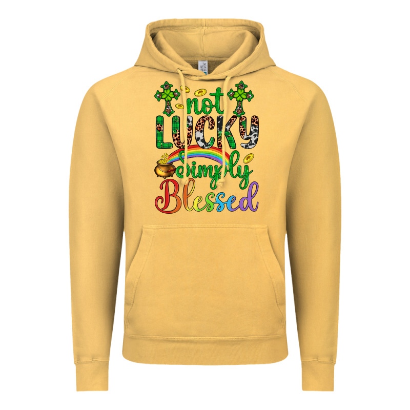 Western St. Patrick's Day Cross Not Lucky Simply Blessed Vintage Hoodie by Artiststas | Teevron