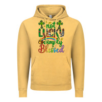 Vintage Mustard Western St. Patrick's Day Cross Not Lucky Simply Blessed Vintage Hoodie - Artiststas