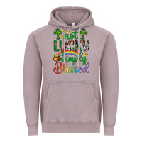 Vintage Zinc Western St. Patrick's Day Cross Not Lucky Simply Blessed Vintage Hoodie - Artiststas