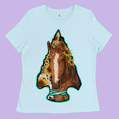 Arrowhead Horse Ladies Tee Designed By Ranaportraitstore