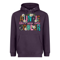 Plum Auntie Like a Mom Only Cooler Heavyweight Hoodie - texasbilliewilder