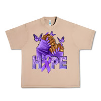 Burro hope lavender ribbon all cancers Urban Heavy Tee - NancyCooperArtShop