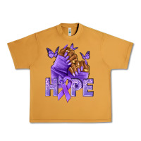 Peanut Butter hope lavender ribbon all cancers Urban Heavy Tee - NancyCooperArtShop