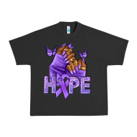 Pigment Black hope lavender ribbon all cancers Urban Heavy Tee - NancyCooperArtShop