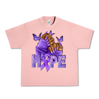 Salmon hope lavender ribbon all cancers Urban Heavy Tee - NancyCooperArtShop