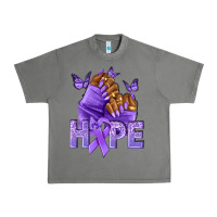 Tornado hope lavender ribbon all cancers Urban Heavy Tee - NancyCooperArtShop