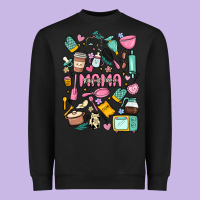 Can't Talk Right Now Doing Mama Stay At Home Stuff Heavyweight Sweatshirt Designed By Maliassmallbusiness