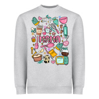 Heather Grey can't talk right now doing mama stay at home stuff Heavyweight Sweatshirt - MaliasSmallBusiness