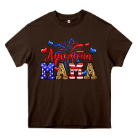 Chocolate Brown American mama Heavy Core Tee - Neo Western