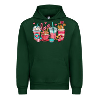 Forest Green valentines day coffee cups (1) Urban Hoodie - OliviaCreatesArt