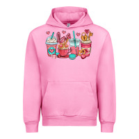 Fuchsia Pink valentines day coffee cups (1) Urban Hoodie - OliviaCreatesArt