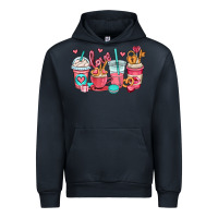 Navy valentines day coffee cups (1) Urban Hoodie - OliviaCreatesArt