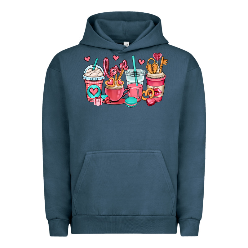 Valentines Day Coffee Cups (1) Urban Hoodie by OliviaCreatesArt | Teevron