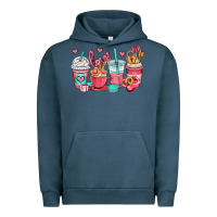 Pigment Midnight Navy valentines day coffee cups (1) Urban Hoodie - OliviaCreatesArt