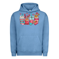 Pigment Pebble Blue valentines day coffee cups (1) Urban Hoodie - OliviaCreatesArt
