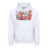 White valentines day coffee cups (1) Urban Hoodie - OliviaCreatesArt