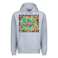 Heather Grey mama tried with leopard and cowhide tumbler tbs Premium Hoodie - TumblerDesignByShophia