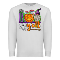 Dove Grey Boo Y'all Premium Sweatshirt - texasbilliewilder