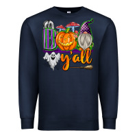 Navy Boo Y'all Premium Sweatshirt - texasbilliewilder