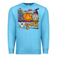 Ocean Blue Boo Y'all Premium Sweatshirt - texasbilliewilder