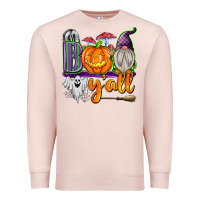 Pale Pink Boo Y'all Premium Sweatshirt - texasbilliewilder