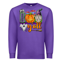 Purple Boo Y'all Premium Sweatshirt - texasbilliewilder