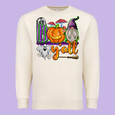 Boo Y'all Premium Sweatshirt Designed By Texasbilliewilder
