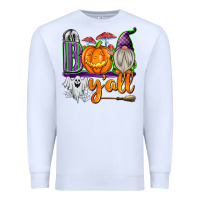 White Boo Y'all Premium Sweatshirt - texasbilliewilder