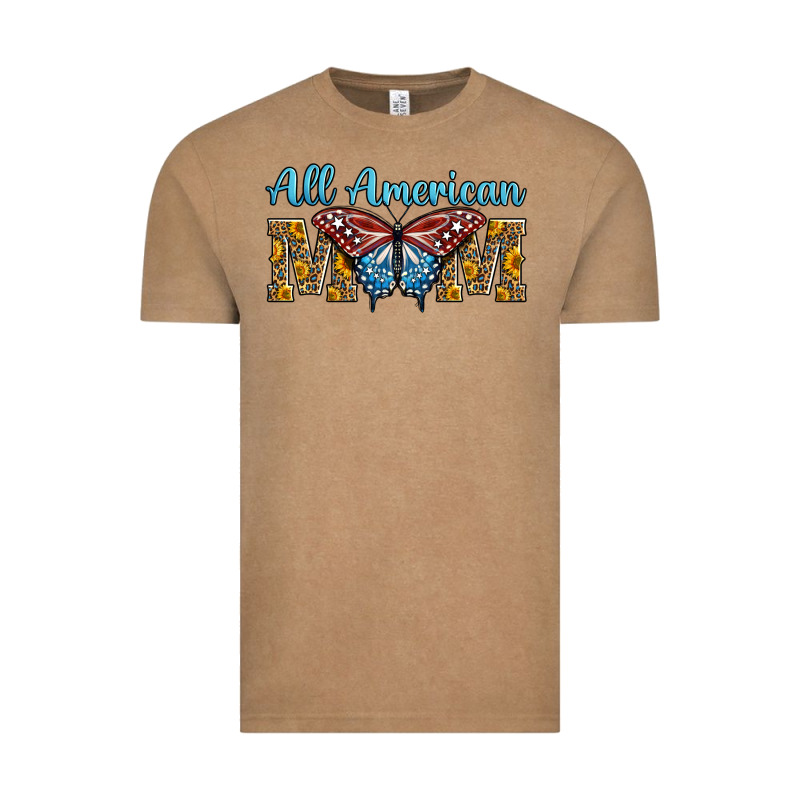 All American Mom American Flag Butterfly Vintage Tee by LillyAllenDesigns | Teevron
