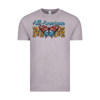 Vintage Zinc all american mom american flag butterfly Vintage Tee - LillyAllenDesigns