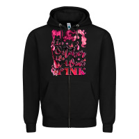 Black in october we wear pink Zipper Hoodie - LillyAllenDesigns